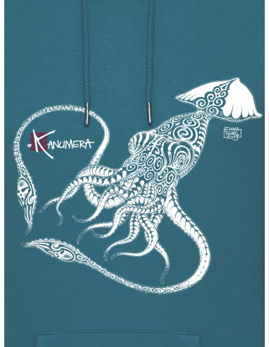 Sweat-shirt bio capuche Le Calamar