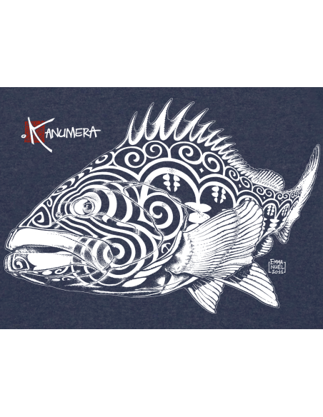 T-shirt Col V Femme Le Mérou tatoo