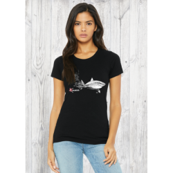 White Shark and Diver Ladies Organic T-shirt