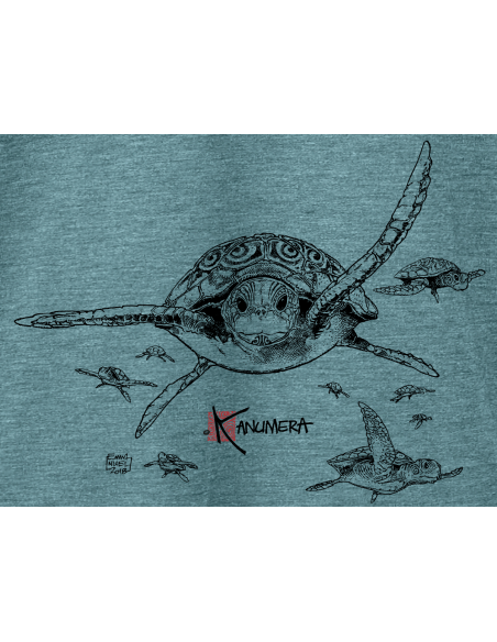 T-shirt Fluide à manches roulottées Les Tortues