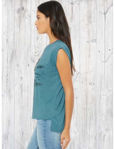 Turtles Ladies' flowy rolled-cuff T-shirt