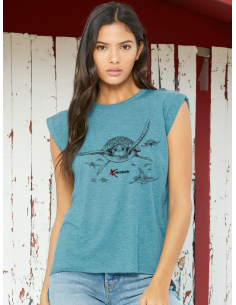 T-shirt Fluide à manches roulottées Les Tortues 2