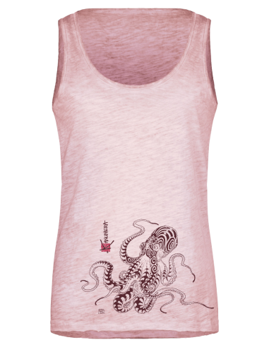 Débardeur délavé Femme La Pieuvre Tatoo