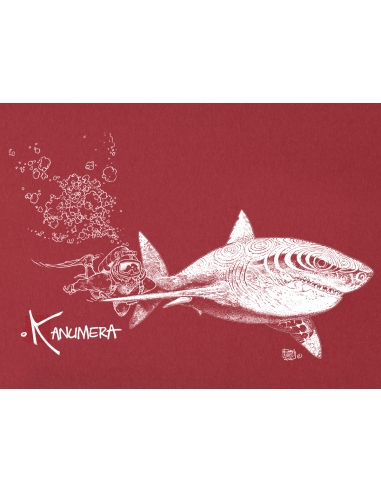 T-shirt Bio Le Requin Blanc et le Plongeur