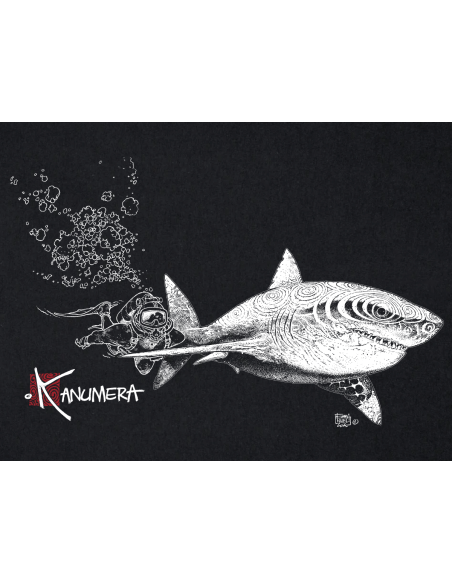 T-shirt Bio Le Requin Blanc et le Plongeur