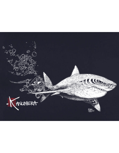 T-shirt Bio Le Requin Blanc et le Plongeur