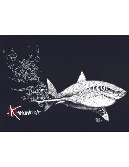 T-shirt Bio Le Requin Blanc et le Plongeur