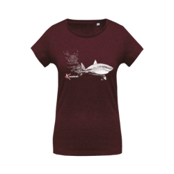 White Shark and Diver Ladies Organic T-shirt