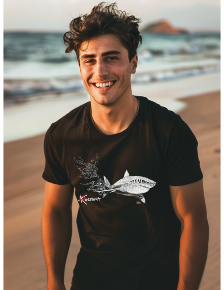 White Shark and Diver Men's organic T-shirt