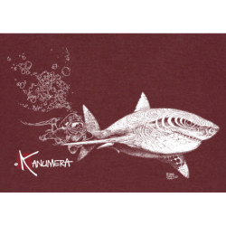 T-shirt Bio Femme Le Requin Blanc et la Plongeuse