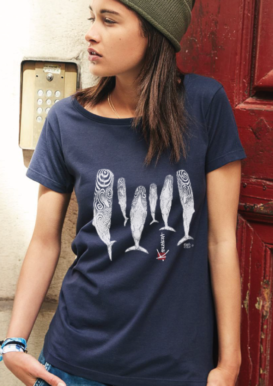 T-shirt bio Col Rond Femme Le Sommeil des Cachalots