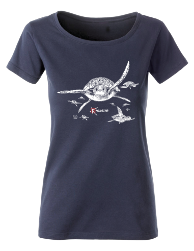 Turtles Ladies’ organic cotton crew neck T-shirt