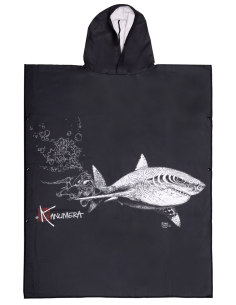 White Shark and Diver Microfibre Poncho (Big Size) 2