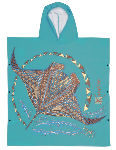 Manta rays Microfibre Poncho (Middle Size)