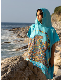 Manta rays Microfibre Poncho (Middle Size) 2
