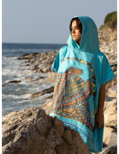 Manta rays Microfibre Poncho (Middle Size)