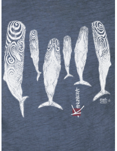 T-shirt délavé col V Le sommeil des Cachalots 2