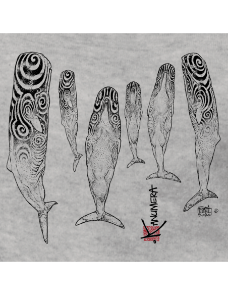 T-shirt délavé col V Le sommeil des Cachalots