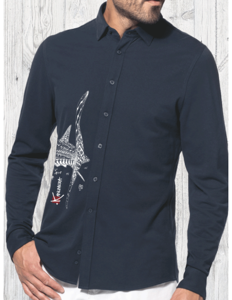 Chemise Maille Piquée Manches Longues Le Requin Baleine