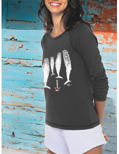 T-shirt Délavé manches longues Femme le sommeil des...