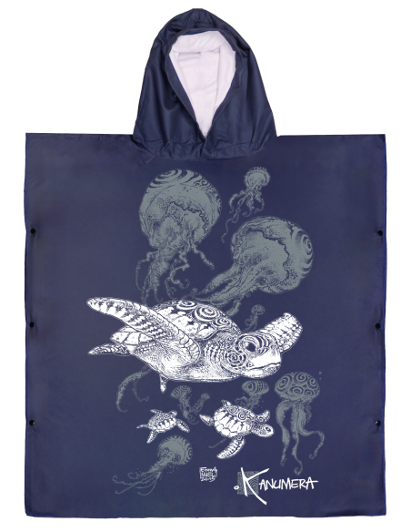 Turtles Microfibre Poncho (Middle Size)