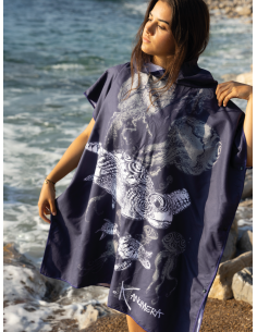 Turtles Microfibre Poncho (Middle Size)
