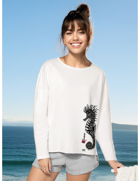 Sweat Femme Loose L'Hippocampe Tatoo
