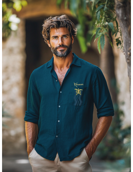 Chemise en lin manches longues La Tortue