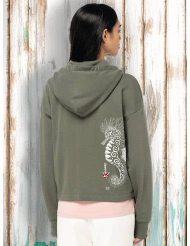 Sweat Bio Ample Capuche l'Hippocampe