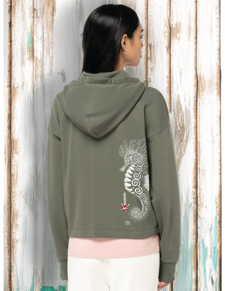 Sweat Bio Ample Capuche l'Hippocampe