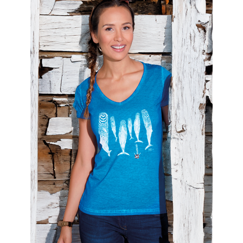 T-shirt délavé Femme Le sommeil des cachalots