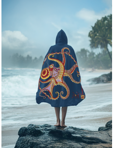 Octopus Microfibre Poncho (Big Size)