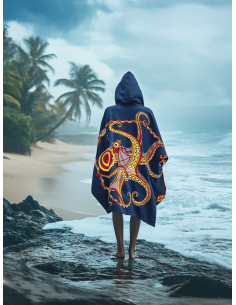 Octopus Microfibre Poncho (Middle Size)