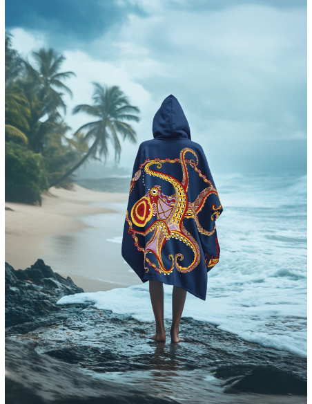 Octopus Microfibre Poncho (Middle Size)