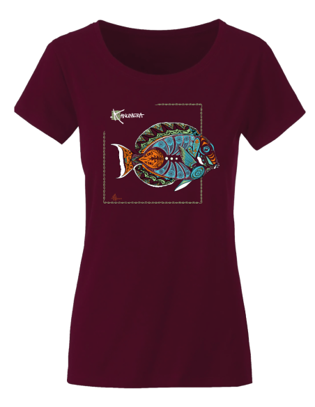 T-shirt bio Femme Poisson d'Achille