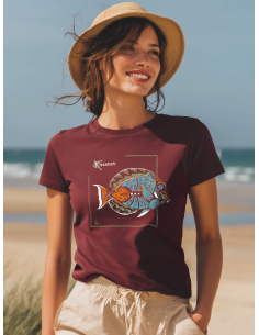 T-shirt bio Femme Poisson d'Achille