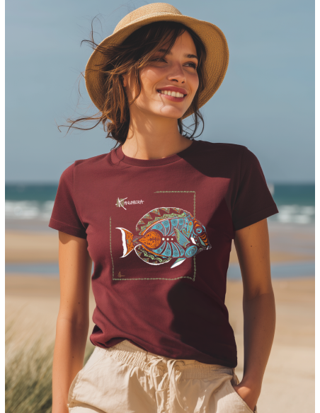 T-shirt bio Femme Poisson d'Achille