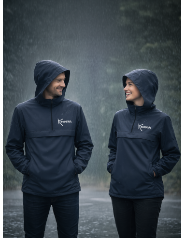 Veste coupe-vent imperméable quart-zip l'Onde