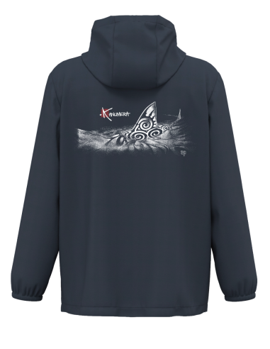 Veste coupe-vent imperméable quart-zip l'Onde