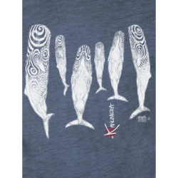 T-shirt délavé col V Le sommeil des Cachalots
