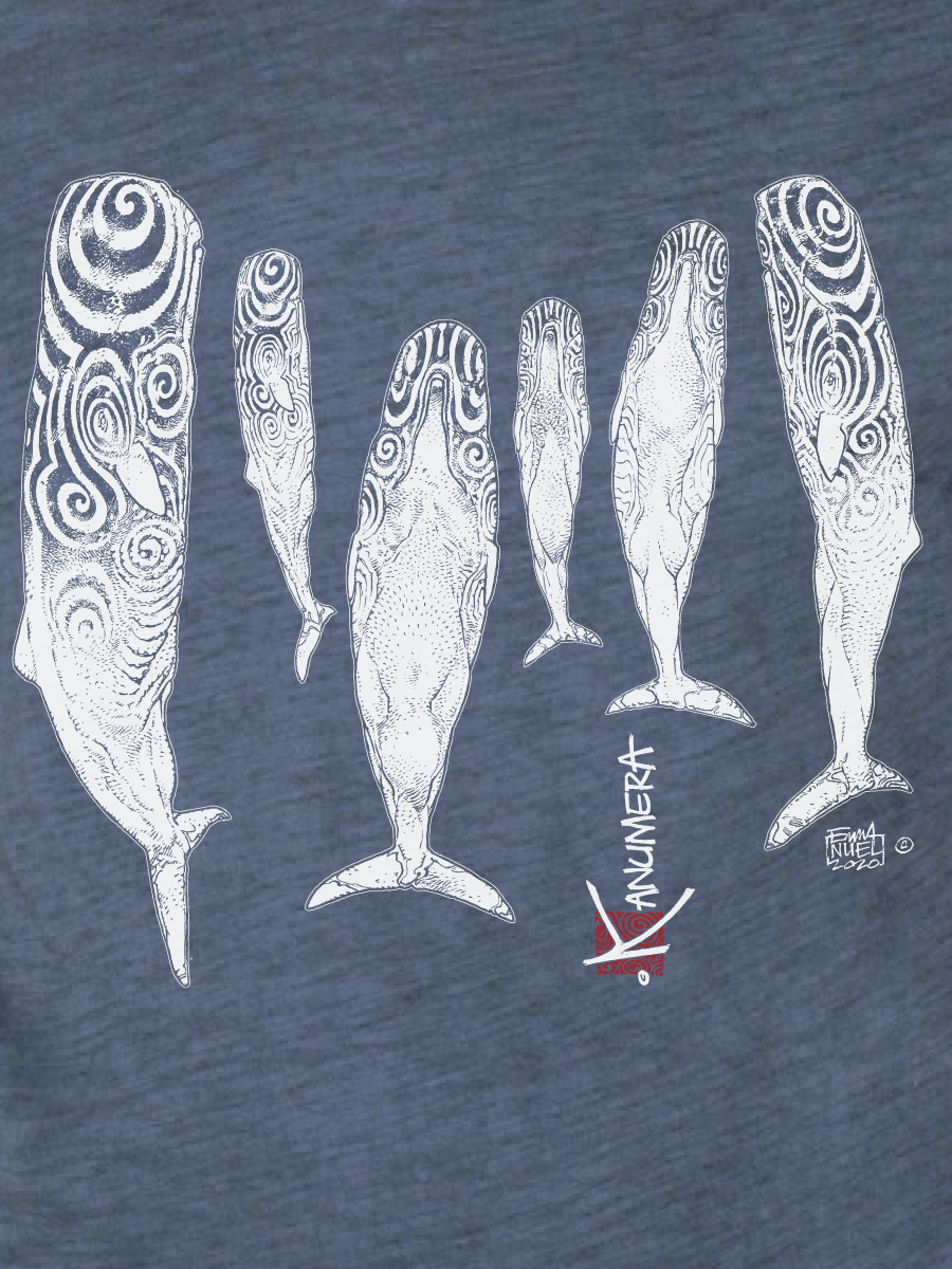 T-shirt délavé col V Le sommeil des Cachalots