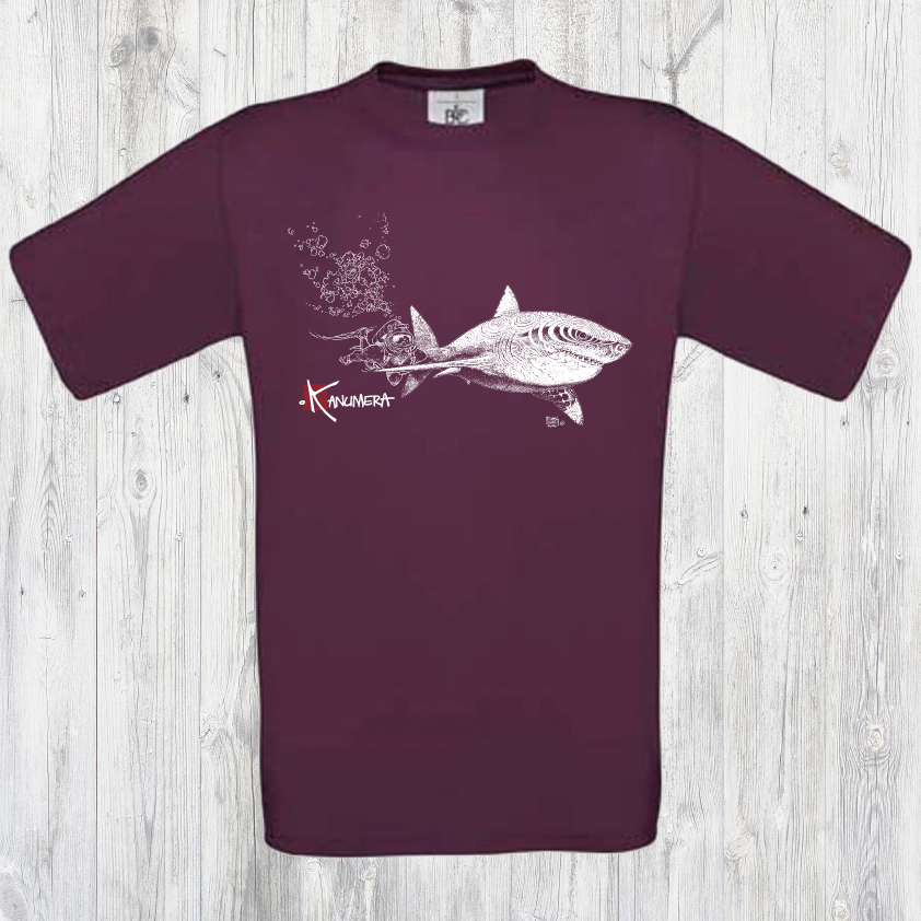 T-shirt Enfant Le Requin et Le Plongeur