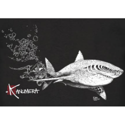 White Shark and Diver kid's  T-shirt