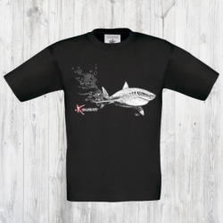 White Shark and Diver kid's  T-shirt