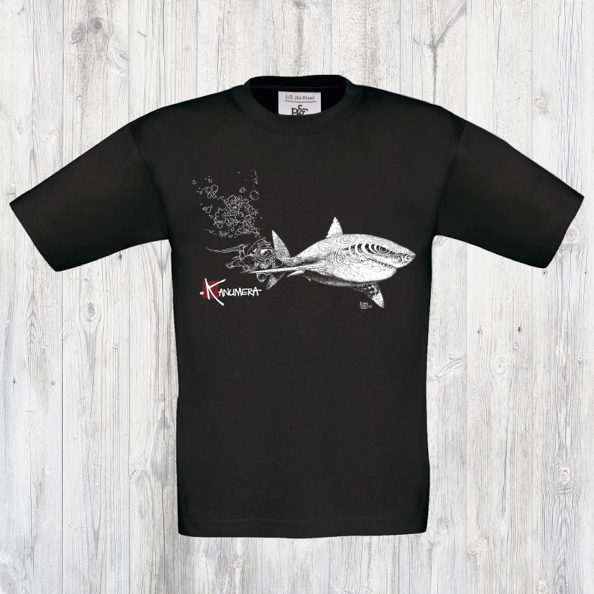T-shirt Enfant Le Requin et Le Plongeur