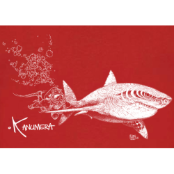 White Shark and Diver kid's  T-shirt