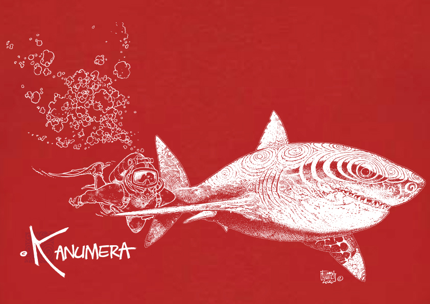 T-shirt Enfant Le Requin et Le Plongeur