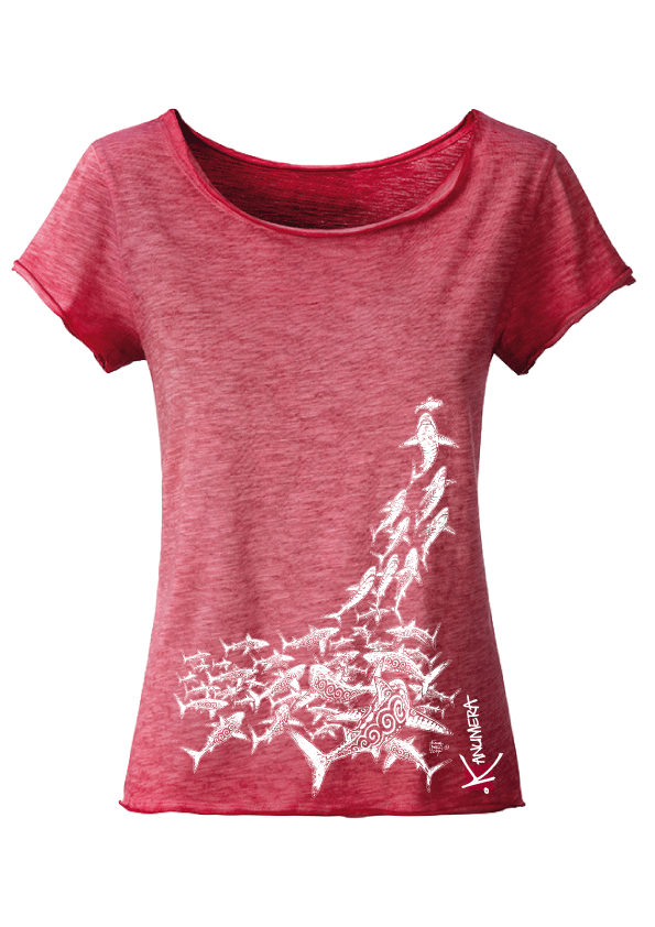 T-shirt délavé Femme L'Attaque des Requins