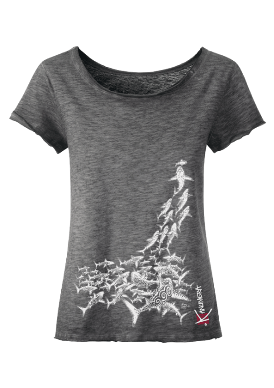 Sharks Attack Ladies Vintage T-shirt