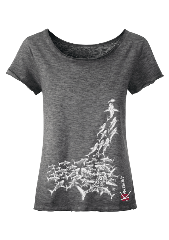 Sharks Attack Ladies Vintage T-shirt
